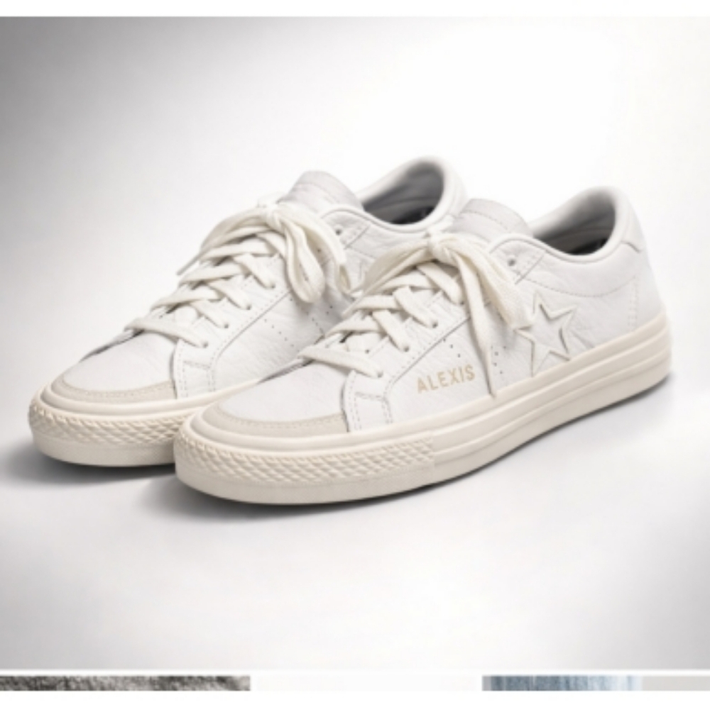 Converse One Star Pro Leather “Alexis” White Sneakers Men’s 7.5 / Women’s 9 NWOT